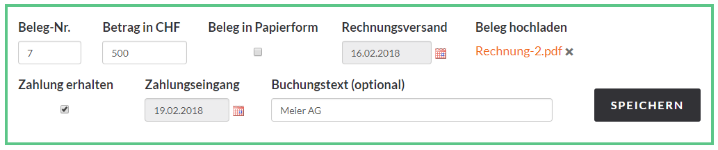 Einnahme Zahlungseingang buchen